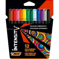 Bic Intensity Pack de 12 Rotuladores, Punta 0.9mm Lavable