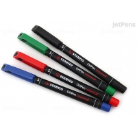 Stabilo OHPen Pack de 4 Rotuladores Permanentes, Punta Superfina, Trazo de 0.4mm, Grip, Varios