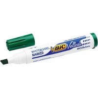 Bic Velleda 1751 ECOlutions Marcadores para Pizarra, Punta Biselada, Trazo entre 3mm y 5.5mm, Tinta base alcohol, Borrado faci
