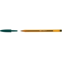 Caja de 50 Bic Cristal Original Fine, Punta Fina 0.8mm, Trazo 0.30mm, Verde