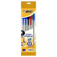 PACK 5 Bic Cristal Original, Punta 1.0mm, Trazo 0.4mm, Colores surtidos