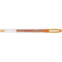 Uni-ball Signo Sparkling Gel, Punta de Acero Inoxidable 1 mm, Trazo 0.65 mm, Tinta Gel, Naranja Efecto Purpurina