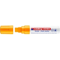 Edding 4090 Rotulador de Tiza Liquida, Punta Biselada, Trazo entre 4 y 15mm, Olor Neutro, Naranja Neon