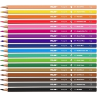 Milan Pack de 18 Lapices Hexagonales de Colores, Mina 2.9mm