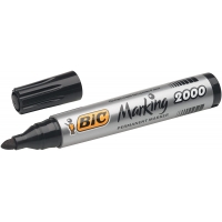 Bic Marking 2000 Ecolutions Rotulador Permanente, Tinta base alcohol, Seca rápido, Negro