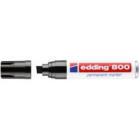 Edding 800 Rotulador Permanente, Punta Biselada, Trazo entre 4 y 12 mm, Secado Instantaneo, Negro