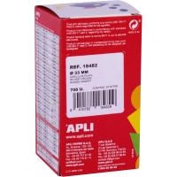 Apli Gomets Redondos Plata Metalizado - Ø33mm - 59 Hojas Pretroqueladas - Adhesivo Base Agua - Normas EN-71 y FSC