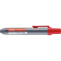 Edding Retract 12 Rotulador para Pizarra Blanca Retractil, Trazo entre 1.5 y 3mm, Seca rápido, Rojo