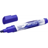 Bic Velleda Tank Pack de 4 Rotuladores para Pizarra, Trazo 2.3mm, Punta Ojival, Tinta base alcohol, Borrado facil, Varios colore