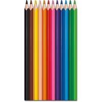 Maped Color´Peps Strong Lapices Triangulares de Colores, Sin Madera, Mina 3,2 mm, Punta Ultra Resistente, Estuche de 12 ud