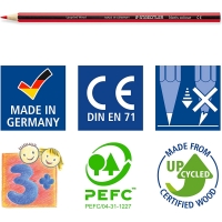 Staedtler Noris Colour 185 Pack de 6 Lapices Hexagonales de Colores, Material Wopex
