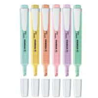 Stabilo Swing Cool Pastel Pack de 6 Marcadores Fluorescentes, Punta Biselada, Trazo 1-4mm, Colores Surtidos