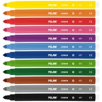 Milan Pack de 12 Rotuladores, Punta Conica 5mm