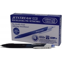 Uni-ball Jet Stream Sport Boligrafo Retractil, Tinta Gel, Punta 1 mm, Secado Instantaneo, Azul