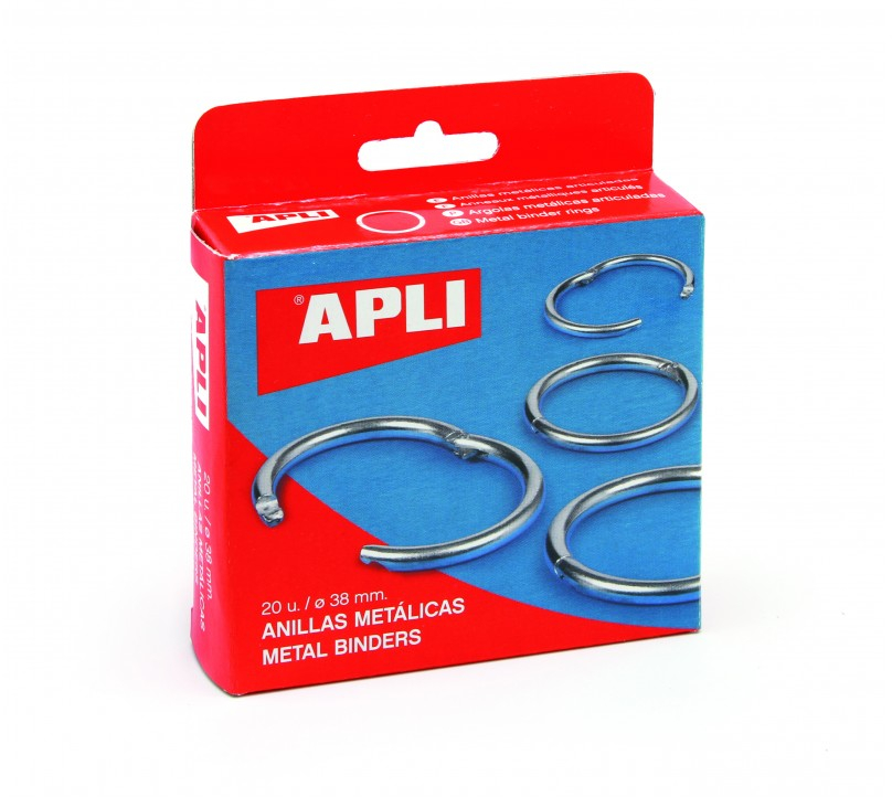 Apli Pack de 10 Anillas Metalicas Articuladas diametro 46 mm
