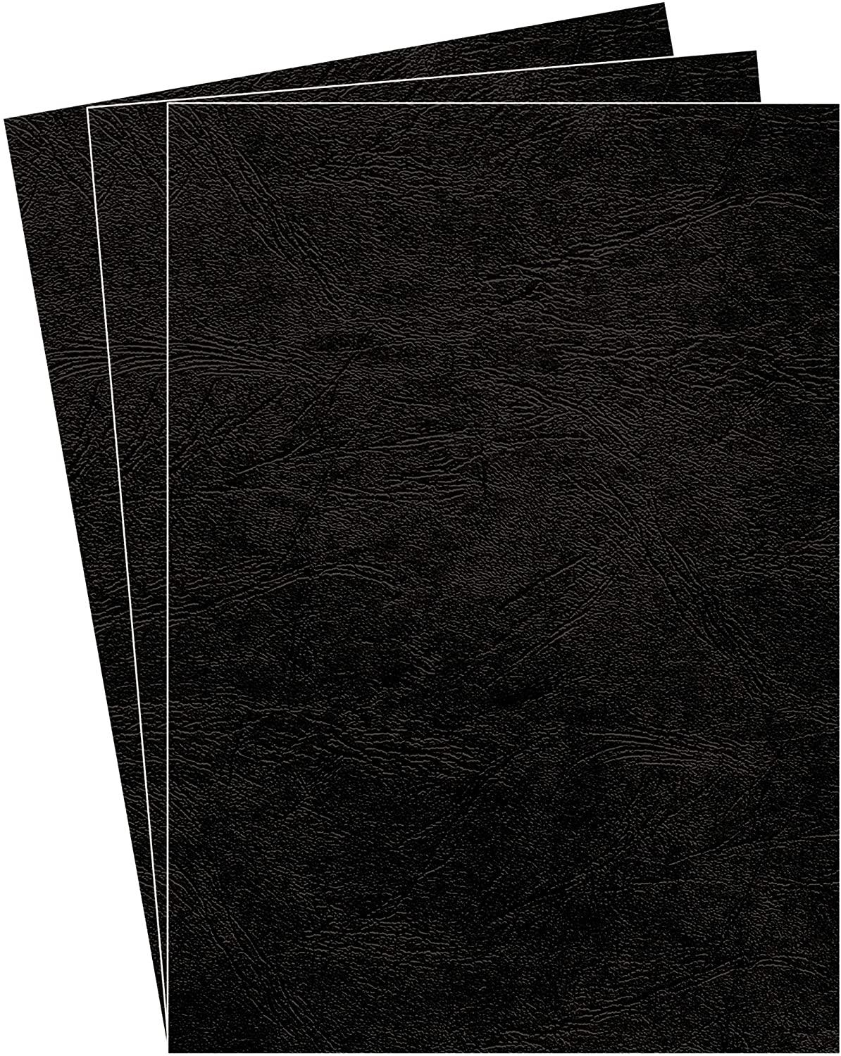 Fellowes Pack de 100 Portadas de Carton Simil Piel Delta Cuero A4, 250 gr, Negro
