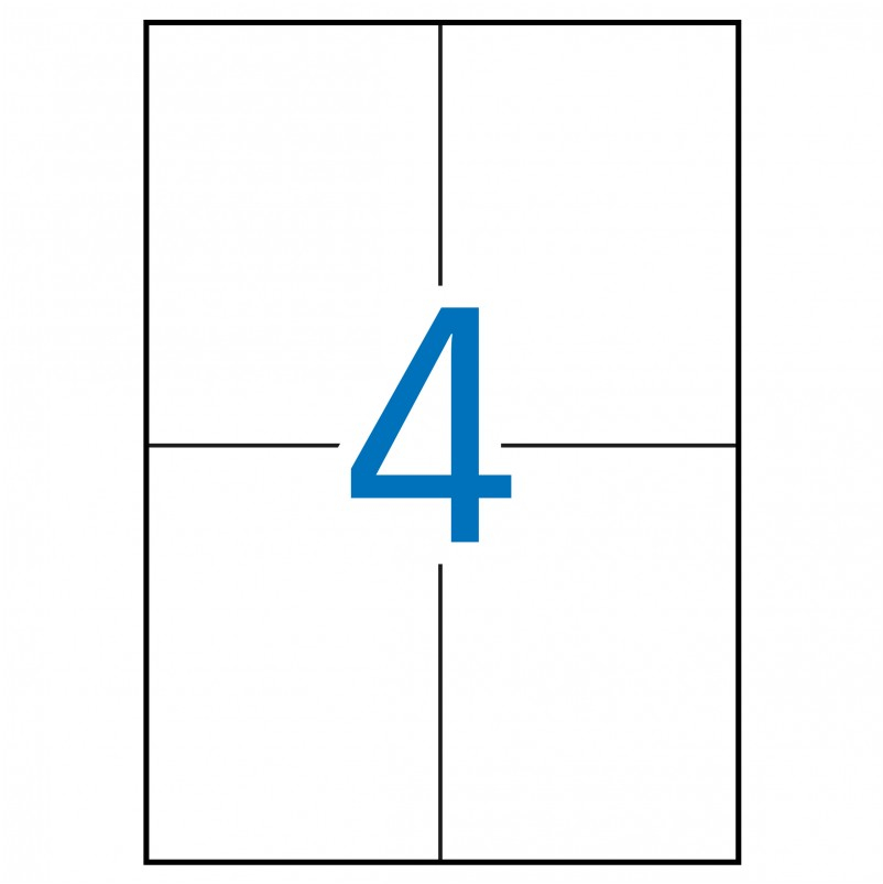 Apli Etiquetas Permanentes 105x148 mm. 20 Hojas A4 (Resistentes Intemperie)