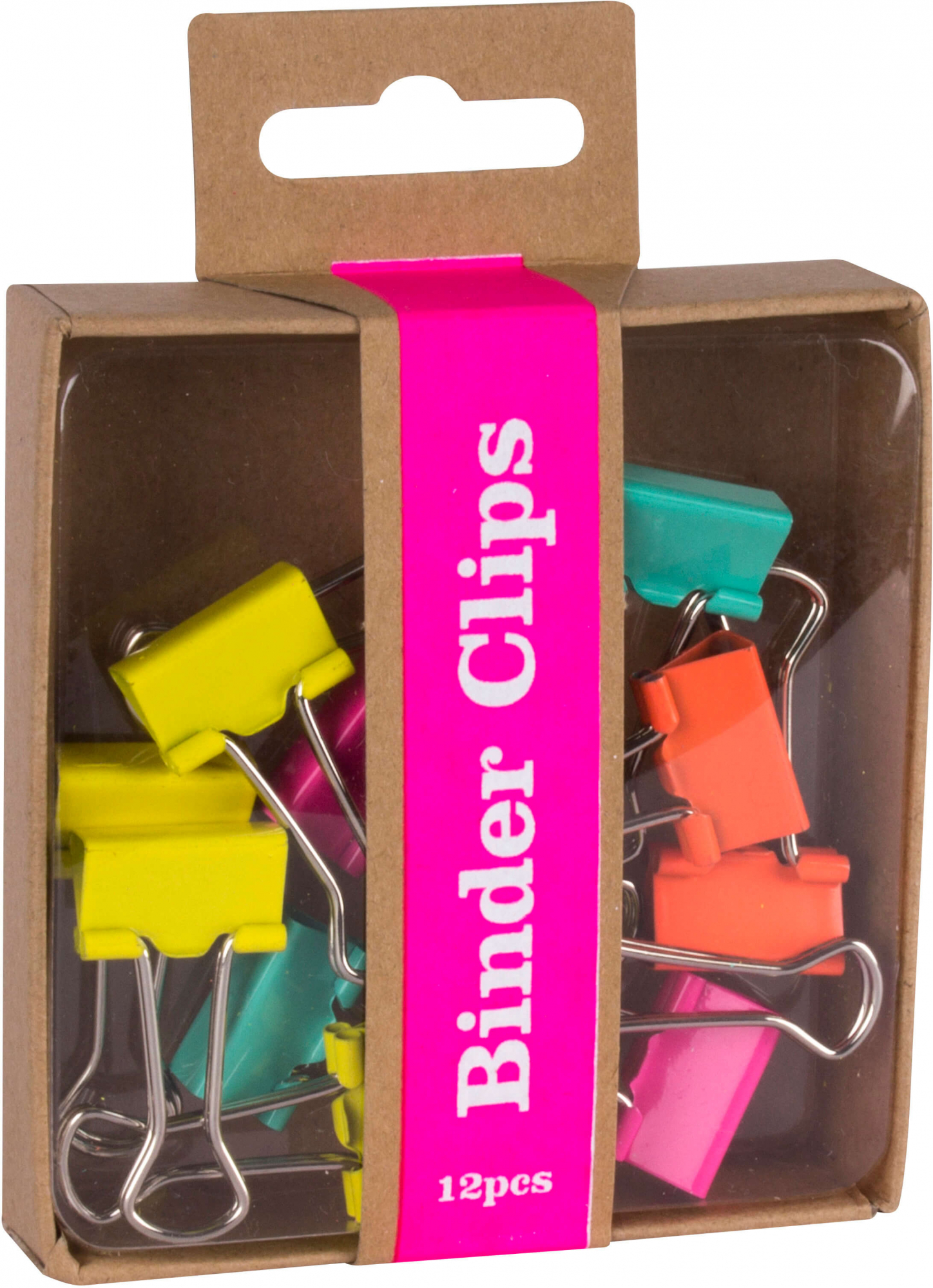 Apli Pinzas Abatibles Fluor Collection, Caja con 12 Pinzas en colores surtidos