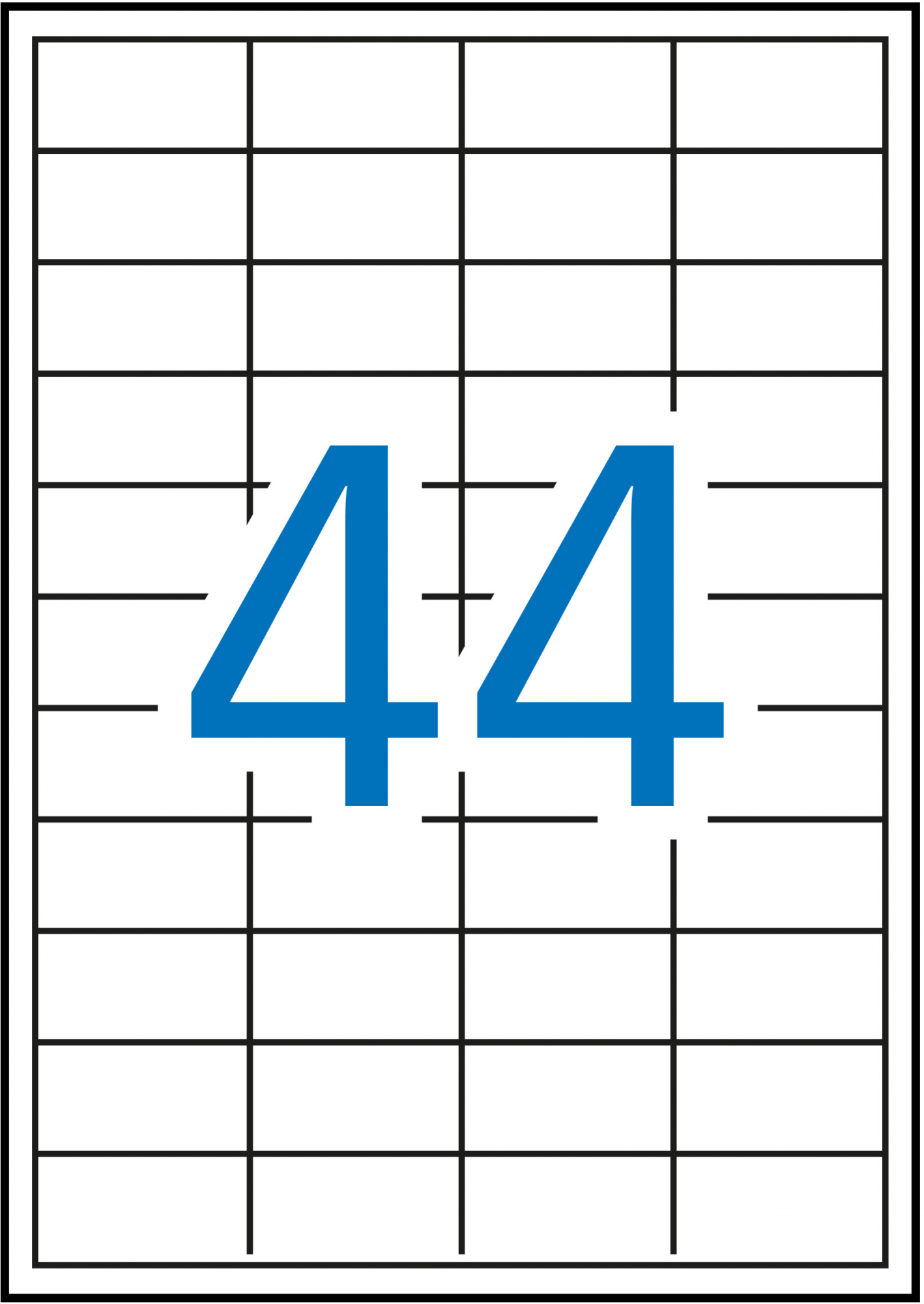 Apli Etiquetas Permanentes 48.5x25.4 mm. Caja de 500 Hojas A4