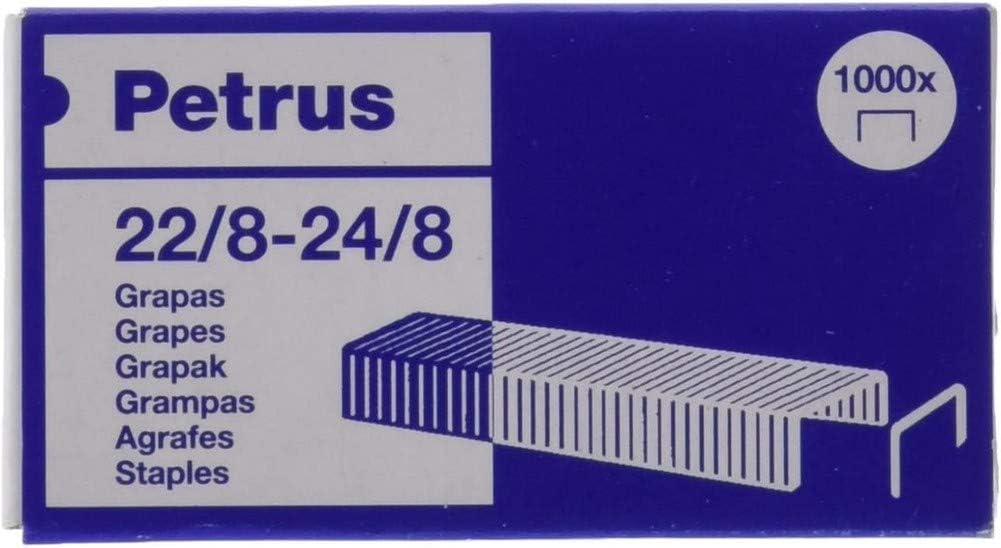 Petrus Caja de 1000 Grapas 22/8 - 24/8 Cobreadas
