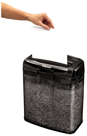 Fellowes M-7CM Destructora de Papel Manual Corte en Particulas, Destruye hasta 7 Hojas, 13L