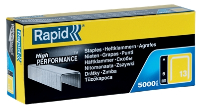 Rapid Caja de 5000 Grapas Nº13, Alto Rendimiento