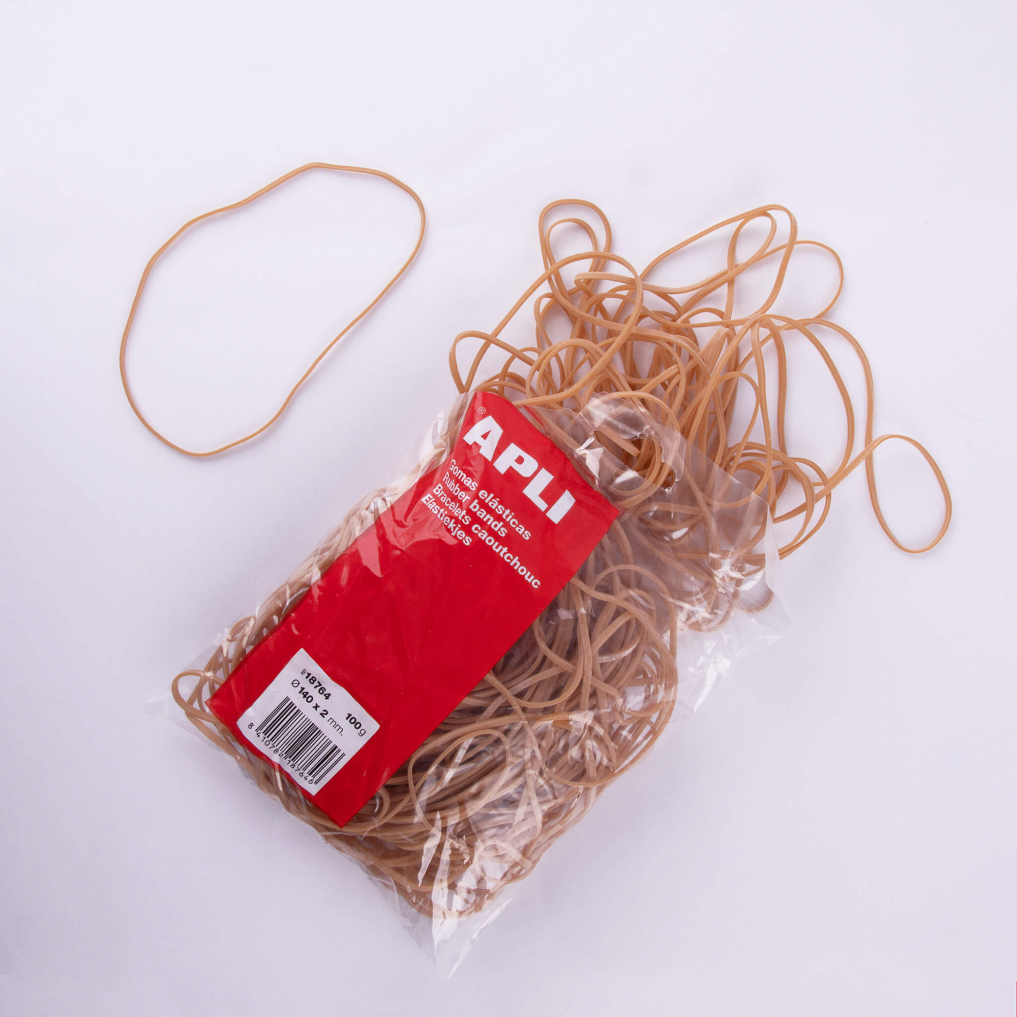 Apli Gomas Elasticas de 14cm. Bolsa de 100gr