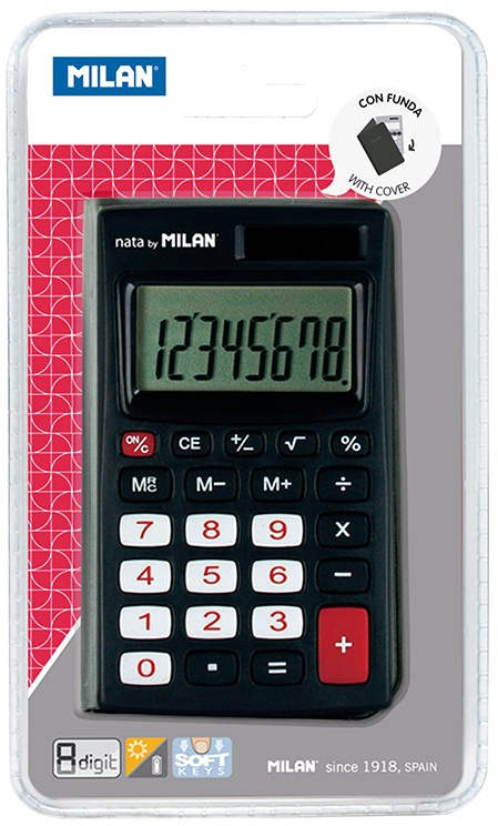 Milan Bolsillo 8 Digitos, Negro