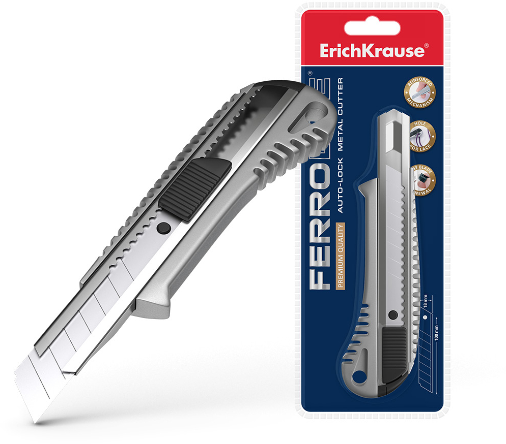 Cuter Metalico con bloqueo Automatico. Erichkrause