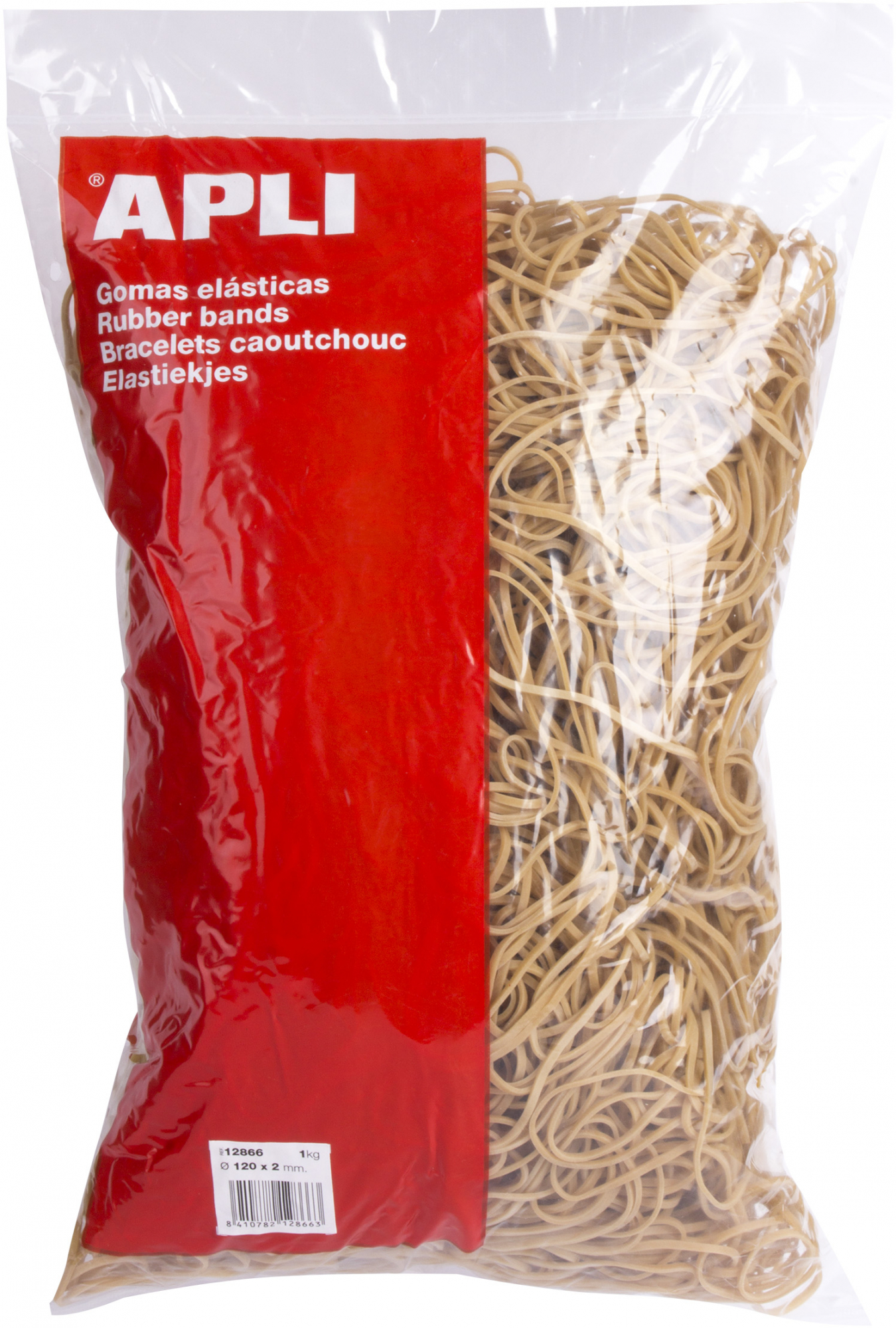 Apli Gomas Elasticas de 12cm. Bolsa de 1kg