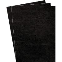 Fellowes Pack de 100 Portadas de Carton Simil Piel Delta Cuero A4, 250 gr, Negro
