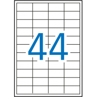 Apli Etiquetas Permanentes para Laser 48.5x25.4 mm. Caja de 250 Hojas A4