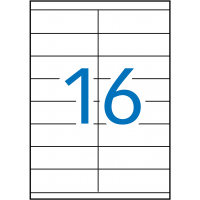 Apli Etiquetas Permanentes 105.0x35.0 mm. Caja de 500 Hojas A4