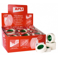 Apli PACK de 35 Cintas Adhesivas Invisibles 19 mm x 33 m