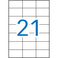 Apli Etiquetas Permanentes para Laser 70x42.4 mm. Caja de 250 Hojas A4