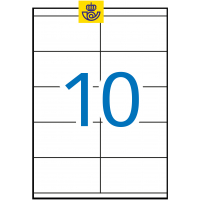 Apli Etiquetas Permanentes 105.0x57.0 mm. Caja de 500 Hojas A4