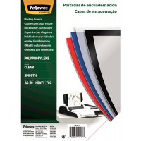 Fellowes Pack de 50 Portadas de Polipropileno A4, 700 Micras , Transparente