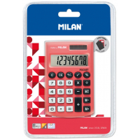 Milan Pocket Calculadora 8 Digitos, Bolsillo, Rojo