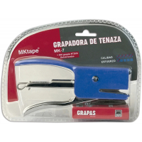 MKtape MK7 Pack de Grapadora de Tenaza + Grapas Nº 26/6, Hasta 20 Hojas, Azul