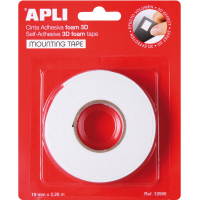 Apli Cinta Adhesiva Doble Cara Foam 3D, 19mm x 2,28m