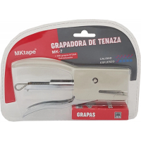 MKtape MK7 Pack de Grapadora de Tenaza + Grapas Nº 26/6, Hasta 20 Hojas, Blanco