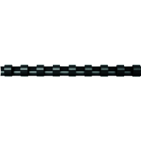 Fellowes Pack de 100 Canutillos de Plastico 10mm, Hasta 40 Hojas , Negro
