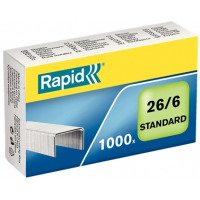 Rapid Confort Caja de 1000 Grapas 26/6, Alambre Flexible Galvanizado