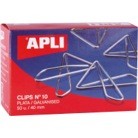 Apli Clips Mariposa Nº 10 (40mm). Caja con 50 Clips