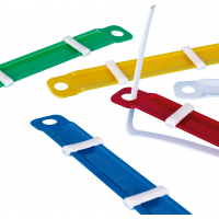 Apli Pack de 50 Fasteners de Plastico con Lengüeta, 90x12mm. Colores variados