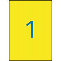 Apli Etiquetas Amarillas (Resistentes Intemperie) 210.0x297 mm. 20 Hojas A4