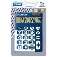 Milan Sobremesa 10 Digitos, Teclas Grandes, Azul y Blanco