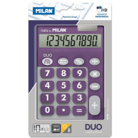 Milan Calculadora 10 Digitos Duo, Sobremesa, Teclas Grandes, Lila