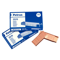 Petrus Grapas 22/6 Cobreadas, Caja de 1000 Grapas