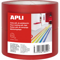 Apli Cinta de Señalizacion Adhesiva PVC 40x33mm 160Μm, Desbobinado Silencioso, Adhesivo Solvente, Resistente a Rayos UV